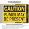 Signmission Fumes May Be Present Caution Sign, Vinyl Decal, 10in W x 7in L, 2PK OS-2PACK-CS-D-710-L-19173 - alternate 6